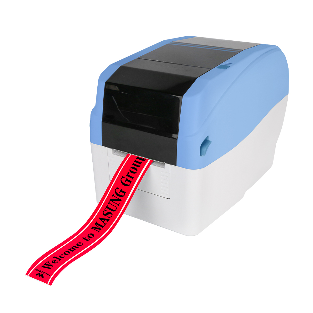 Masung MS-1740, Customizable Ribbon Label Maker Printer with Auto/Partial Cutter