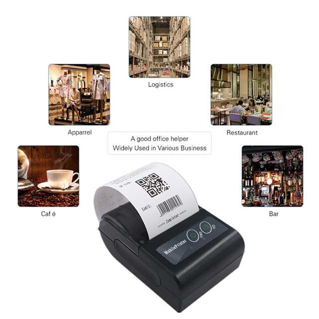 58mm portable mini Wireless blue tooth thermal printer