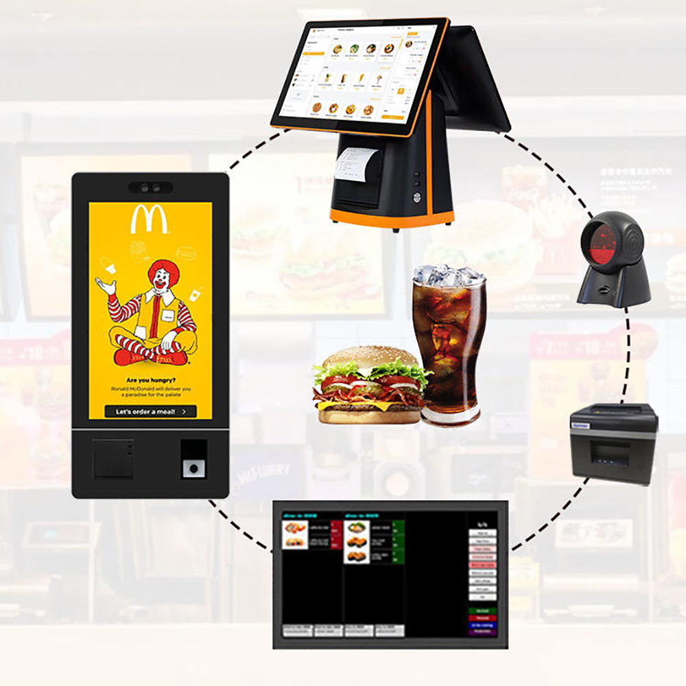 MASUNG MS-S9 Self Service Pos Systems Terminal Machine All In One Touch Screen Visa Card Cashless Payment Kiosk For Restaurants