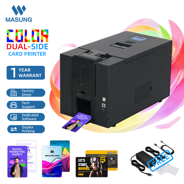 Colorful card printer with laminator