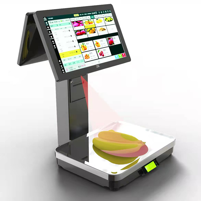 Cash register weighting scale supermarket