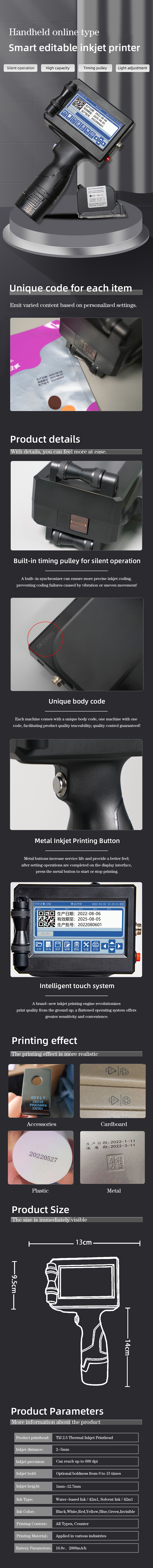 Masung handheld intelligent inkjet printer