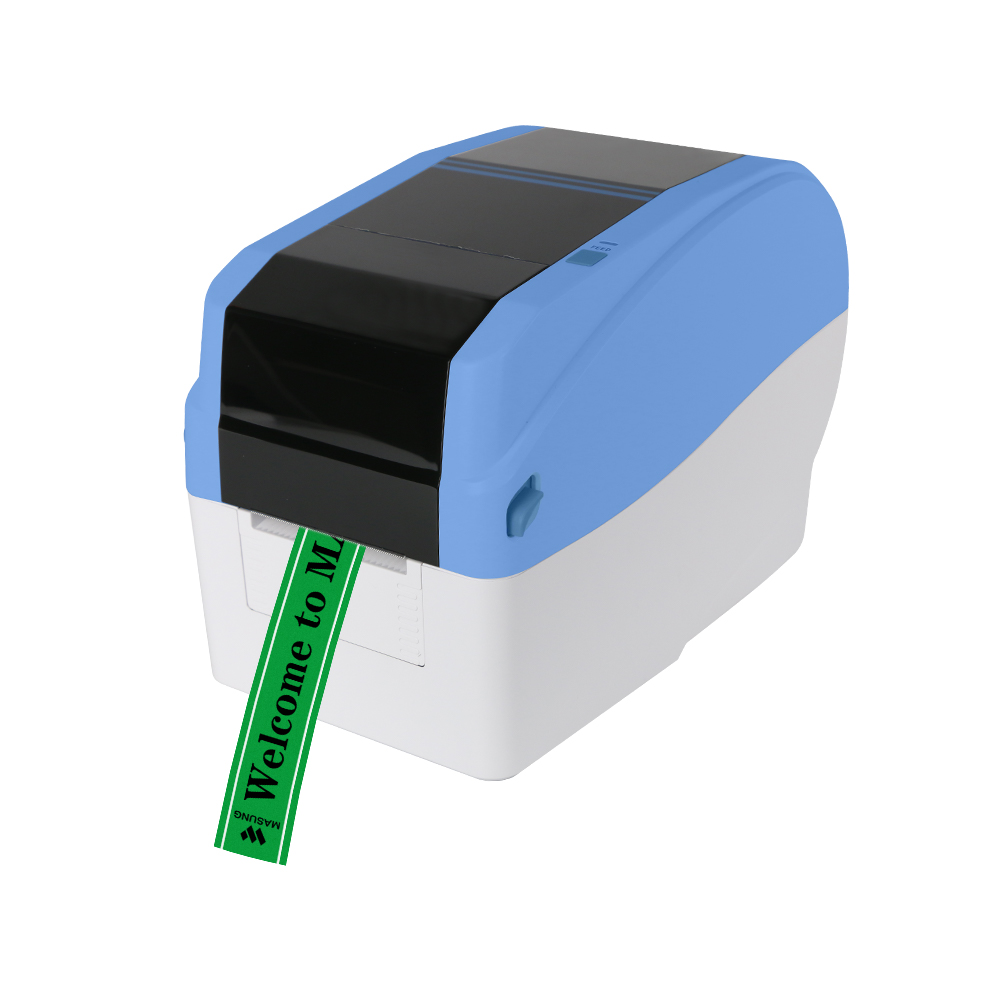 Masung MS-1740, Customizable Ribbon Label Maker Printer with Auto/Partial Cutter