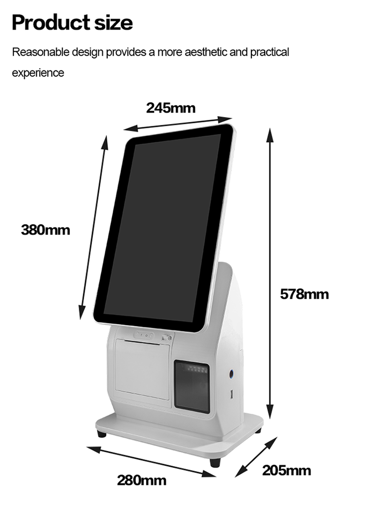 MASUNG MS-S3 Kiosk Touch Screen Self Ordering Kiosk Wall-mounted Desktop Floor Mount Pos Machine Self Service Payment