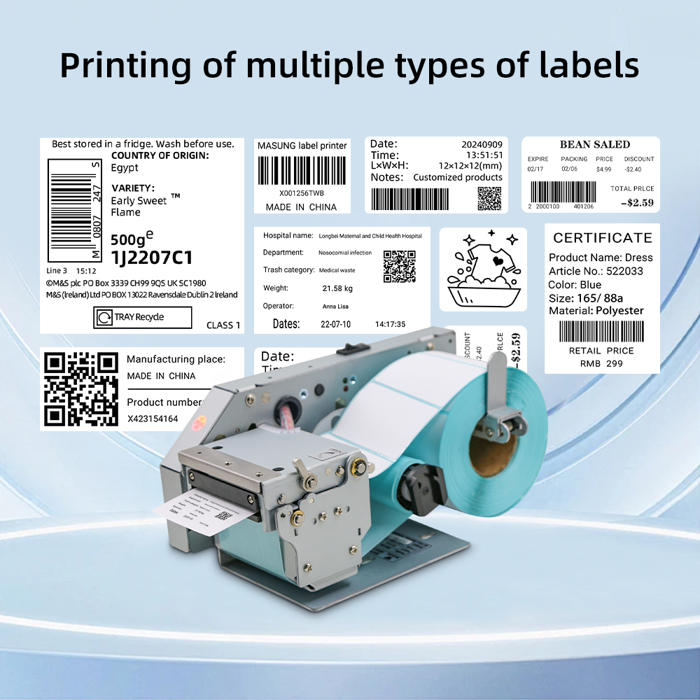 MASUNG MS-LP212A High-Speed 58MM Thermal Shipping Sticker Printer Roll To Roll Receipt Thermal Label Modules in Stock