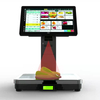 Windows 15.6 inch all in one dual touch screen POS terminal with printer