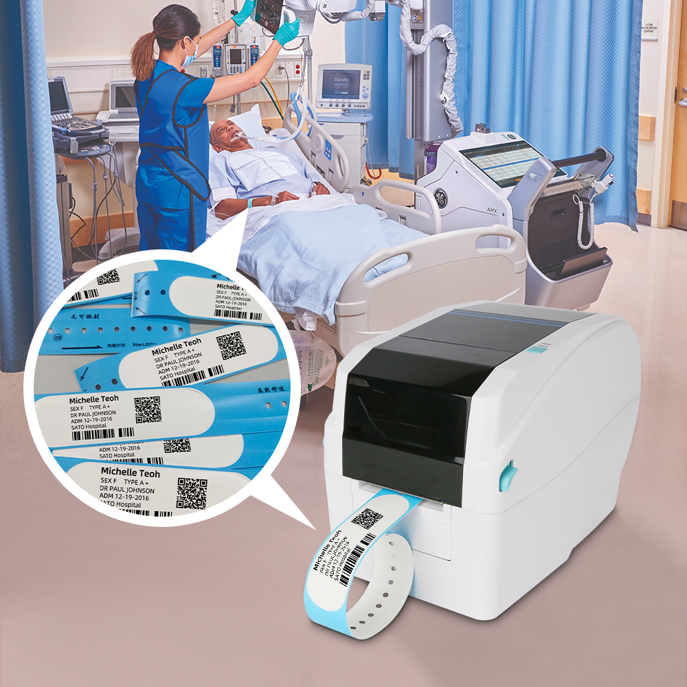 Masung MS-LB401, Direct Thermal/Thermal Transfer Wristband Printer Machine for Events & Hospital Patients