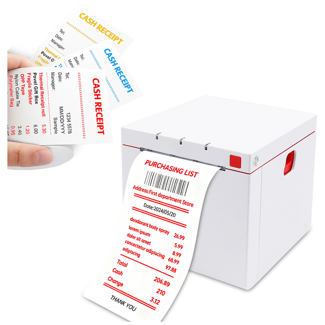 80mm 576dpi Heat Thermal Receipt Printer Dual-Color With Auto Cutter