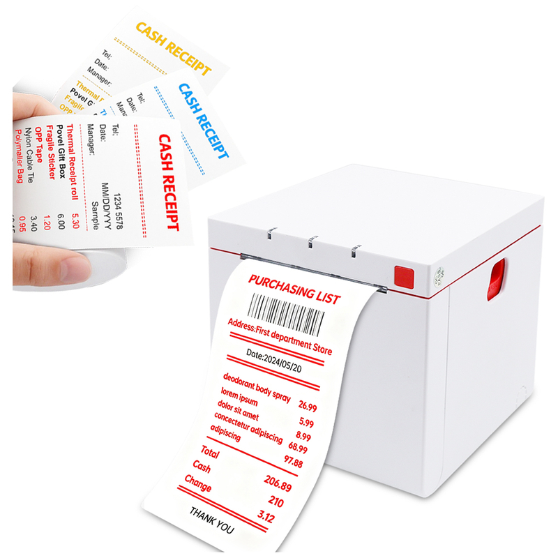 80mm 576dpi Heat Thermal Receipt Printer Dual-Color With Auto Cutter