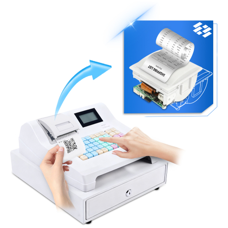 Masung MS-GM701: 58mm Mini Cashier Receipt Printer for POS Systems with USB Serial LAN Connection