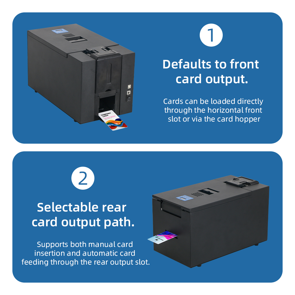 Masung Identity Card Printer for Dual-Side Colorful ID Card Printing with Customizable Editing Software