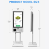 MASUNG MS-S6 Ticket Printer Android Os 32 Inch Customized Wall Mount Self Service Touch Screen Checkout Kiosk with Software