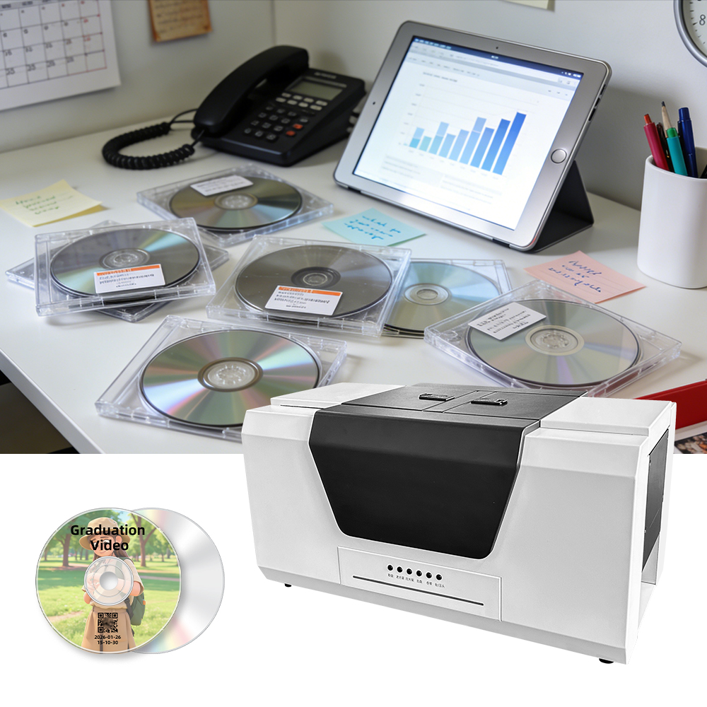 Masung MS-550A Automated CD Duplicator and Printer with Built-in CD Burner for High-Volume Disc Burning & Printing