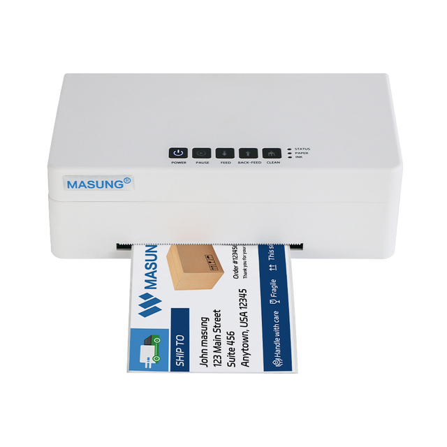 Masung MMF-D4 Full-Color Label Printer for Small Business with Cutter